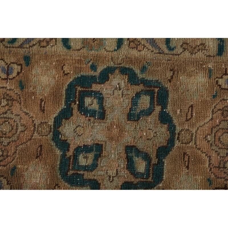 Tabriz Persian Vintage Area Rug Hand-Knotted Wool Carpet - 9'0" x 12'4"