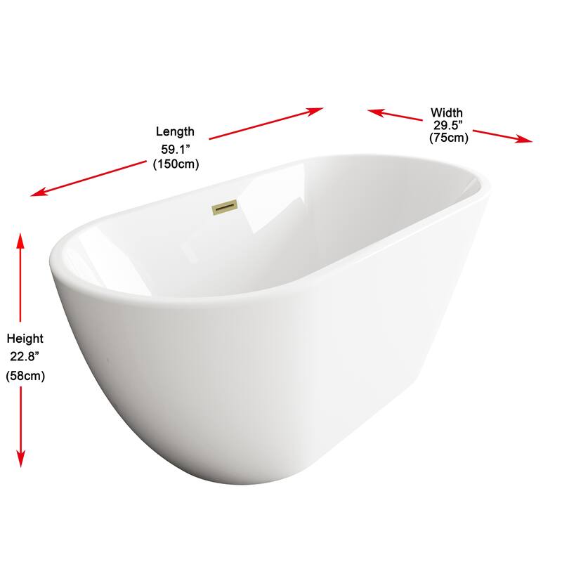 Orson Bathtub in Glossy White
