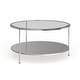 preview thumbnail 11 of 12, SEI Furniture Rainier Round Metal and Glass Coffee Coffee Table