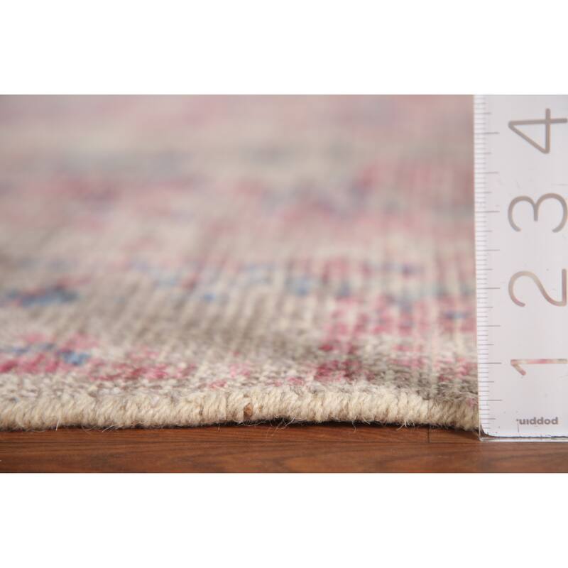 Abstract Modern Oriental Area Rug Handmade Wool Carpet - 7'9"x 9'8"
