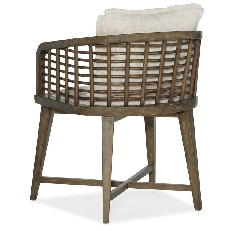 Hooker Furniture Sundance 26" Wide Coastal Casual Lattice Cane Barrel