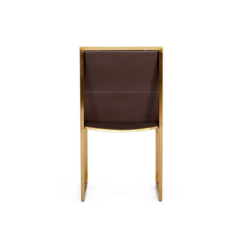 Modrest Dalton Modern Brown Leatherette Dining Chair (Set of 2)