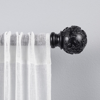 ATI Home Vine 1" Adjustable Curtain Rod and Finial Set