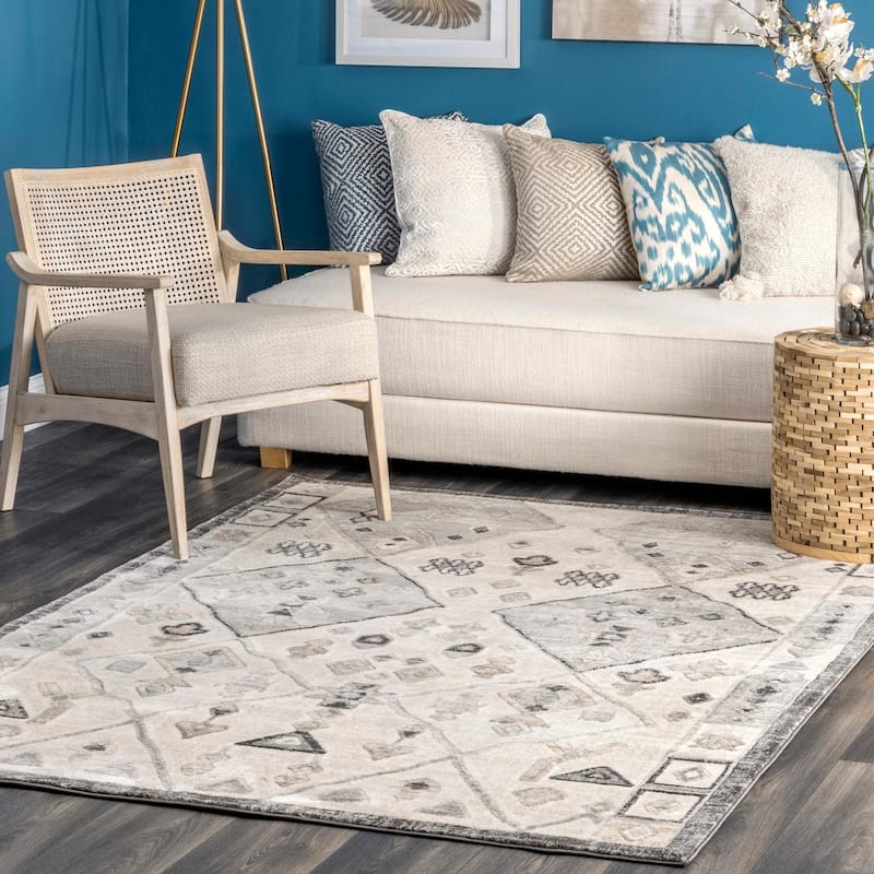 Nuloom Hunter Tribal Area Rug - 5' x 7' 5" - Beige - Rectangle
