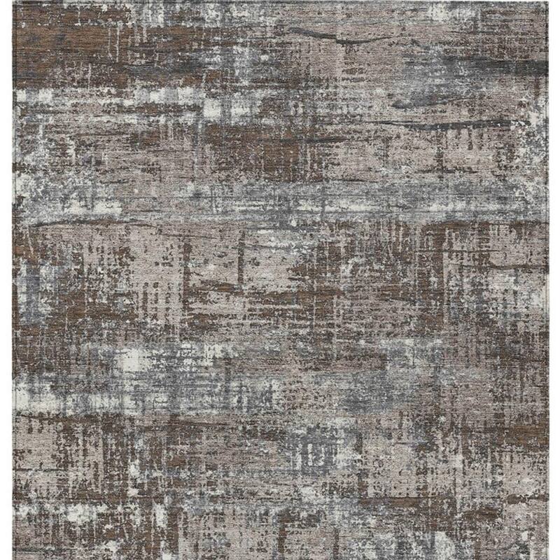 HomeRoots Geometric Transitional Rectangle Outdoor Rug