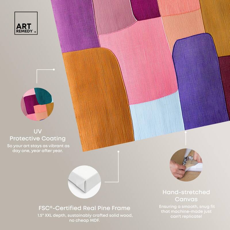 Color Block Cadence II Canvas by Art Remedy, Gallery Wrapped