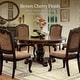 preview thumbnail 6 of 10, Furniture of America Kova Traditional Cherry Fabric Formal Dining Chairs (Set of 2)