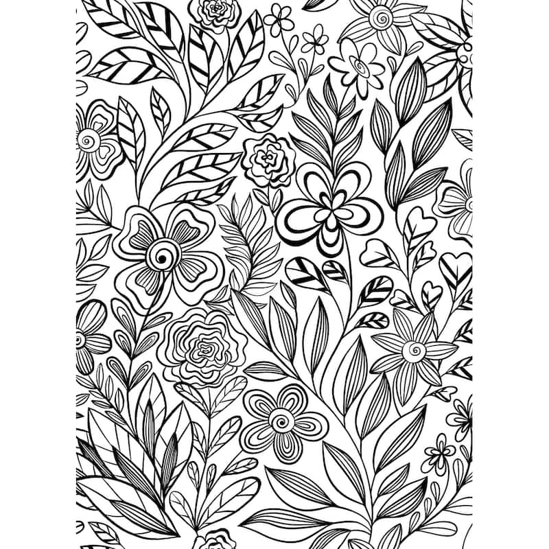 Packed Party Garden Simply Stated Florals Peel and Stick Wallpaper