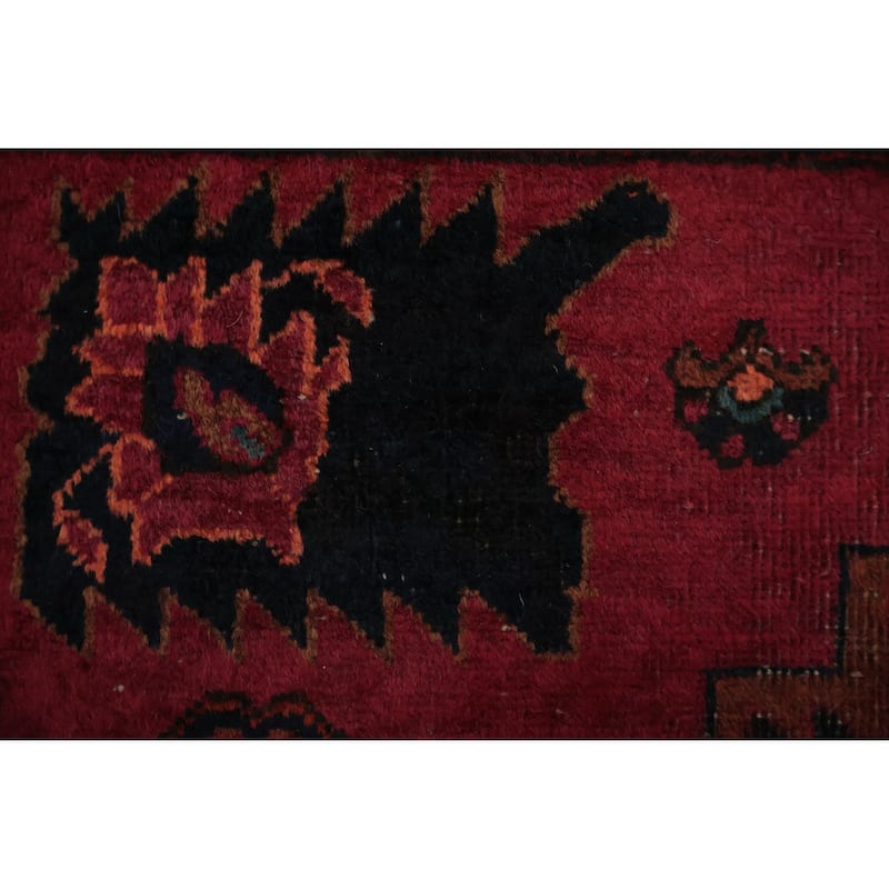 Hand Knotted Oriental 100% Wool Carpet Traditional Floral Navy Blue & Blues Zanjan Area Rug - 6' 6'' X 3' 11''