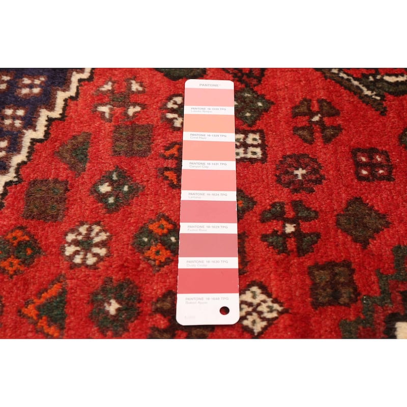 ECARPETGALLERY Hand-knotted Andelz Red Wool Rug - 3'4 x 4'9