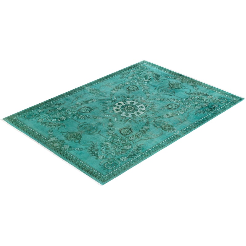 Contemporary Overdyed Wool Hand Knotted Area Rug - 8' 3" x 11' 5"