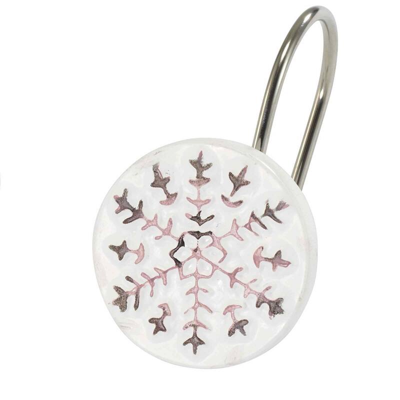 Avanti Linens Winter Snowman Shower Hooks - White