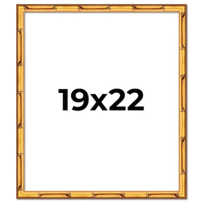 19x22 Frame Gold Bamboo Solid Wood Picture Frame | 1 Inch Moulding