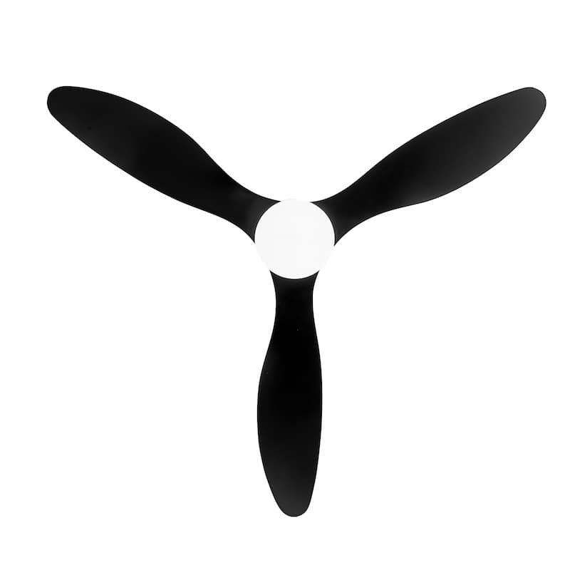 52"/42" Black/Gold LED Ceiling Fan with Lights Remote(3-Blade)