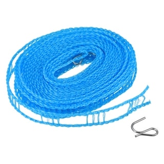 Windproof Outdoor Clothesline - 5m/16.4ft Nylon Drying Rope With Grid Design For Camping, Travel, Home