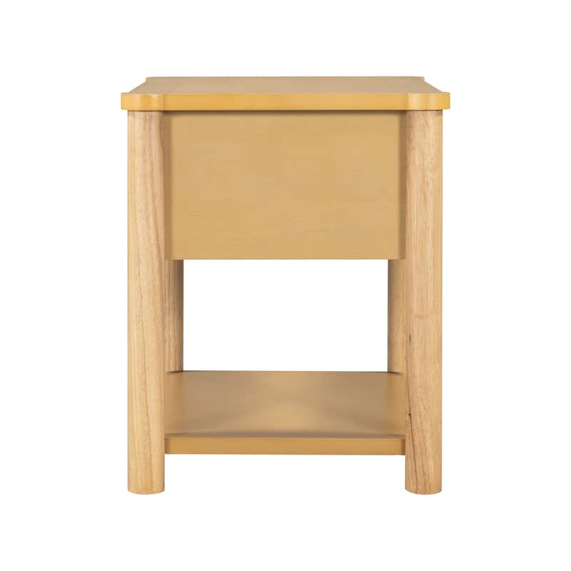 Wood Nightstand,Modern Nightstands with Drawer, Farmhouse Bedside Table for Bedroom Living Room(set of 2)