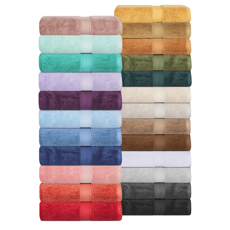 Superior Egyptian Cotton Pile Heavyweight Bath Towel Set of 2