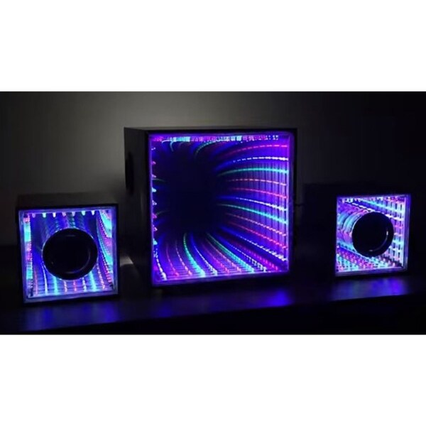 3pc infinity light bluetooth speaker system with subwoofer