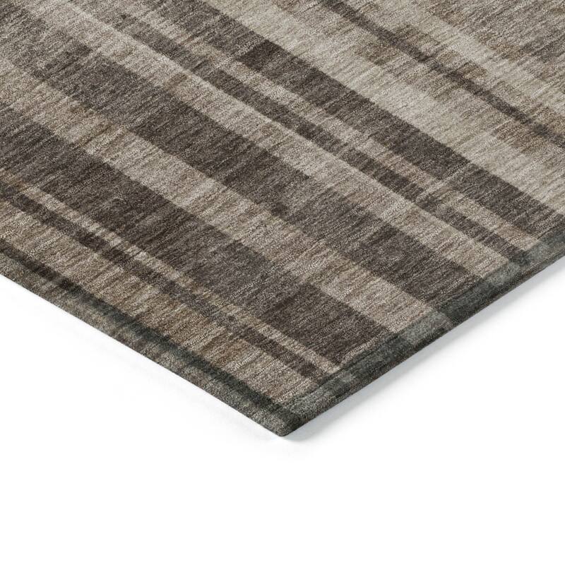HomeRoots Striped Transitional Rectangle Outdoor Rug