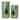 Rustic Christmas Tree Candle Lanterns - 12" - Green and Gold - Set of 2