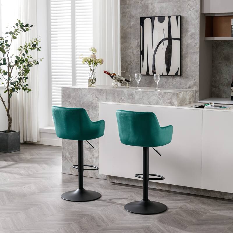 Bar Stools Set of 2,Adjustable Barstools with Back and Footrest, Counter Height Bar Chairs for Kitchen,Pub