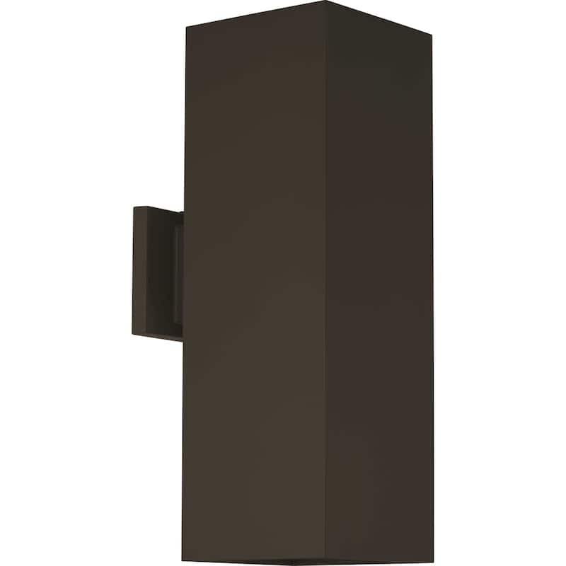 Progress Lighting Square 18" Tall 2 Light LED Outdoor Wall Sconce - Antique Bronze