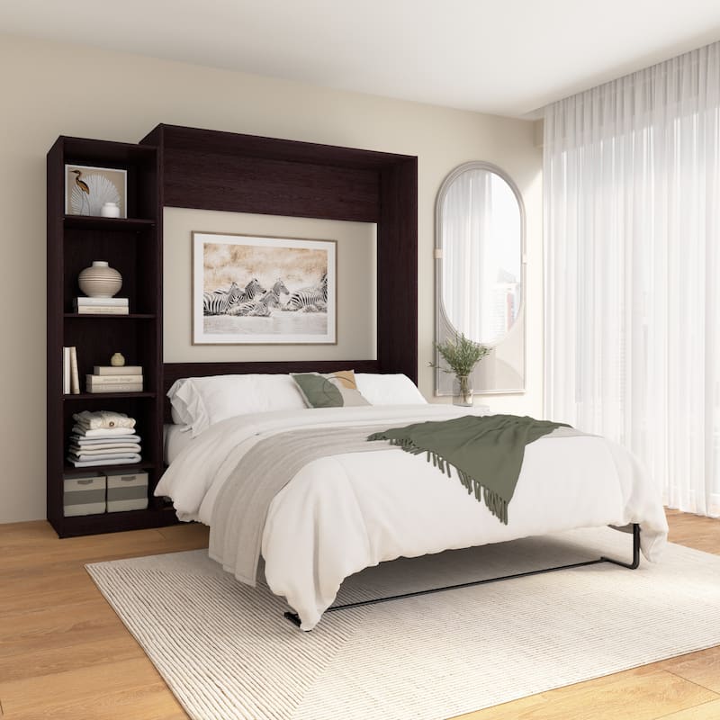 Claremont Queen Murphy Bed with Closet Organizer (85W) by Bestar