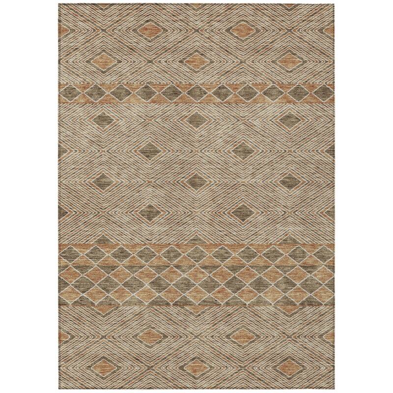 HomeRoots Geometric Transitional Rectangle Outdoor Rug