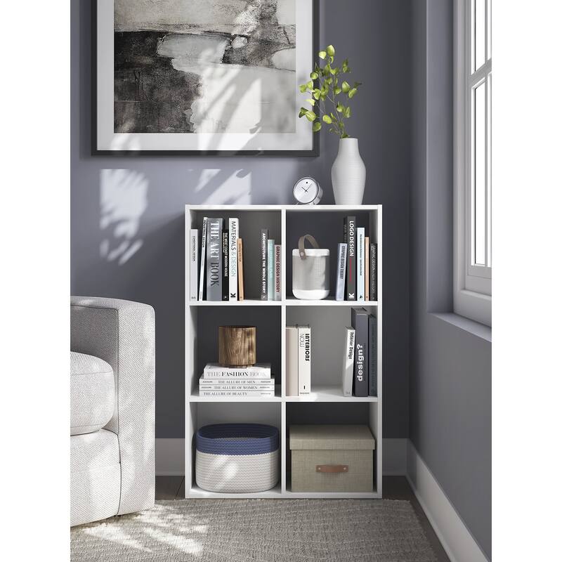 Signature Design by Ashley Onita White 6 Cube Organizer - 24" W x 12" D x 35" H
