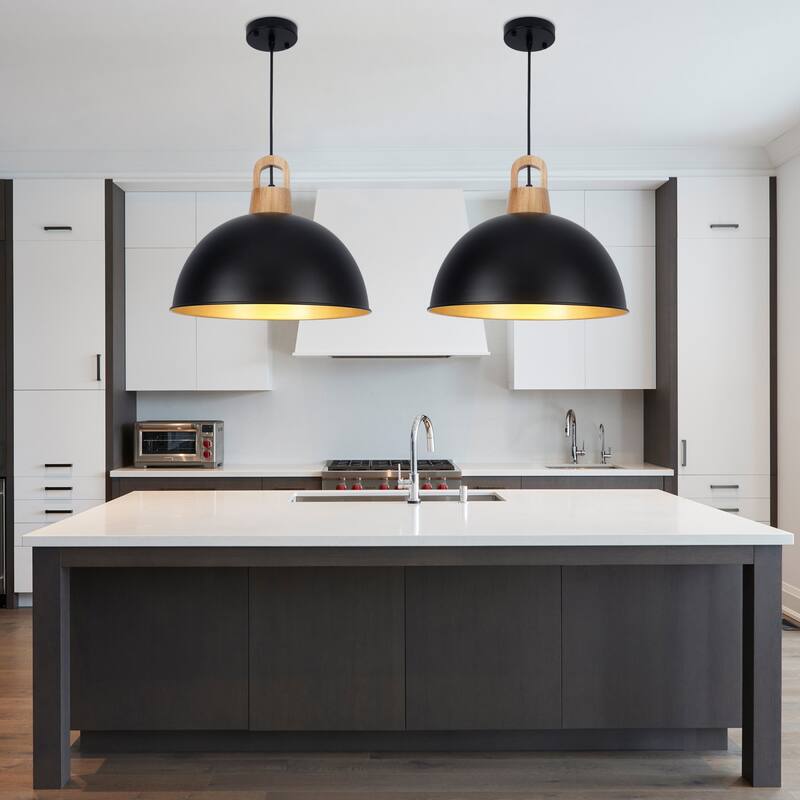 1 - light Industrial Dome Pendant Modern Hanging Lamp for Dining Room Living Room Foyer