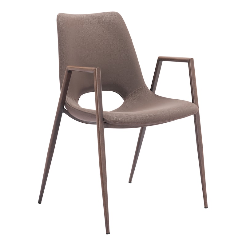 Desi Dining Chair Brown & Walnut