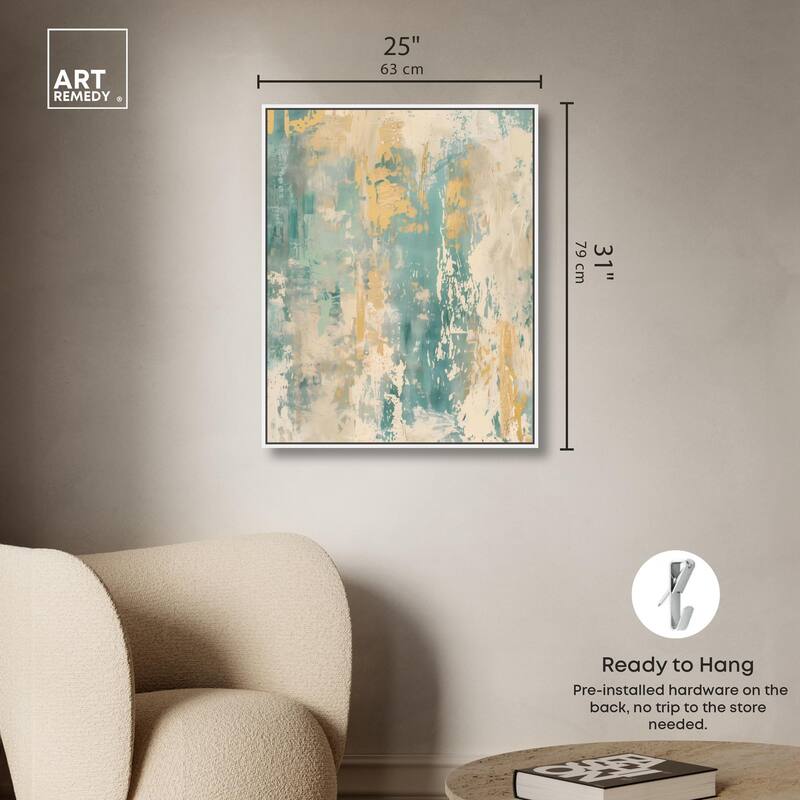 Minted Ivory I Canvas by Art Remedy