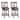 360° Swivel Counter Height Chairs with PU Leather Cushioned Seat and Footrests