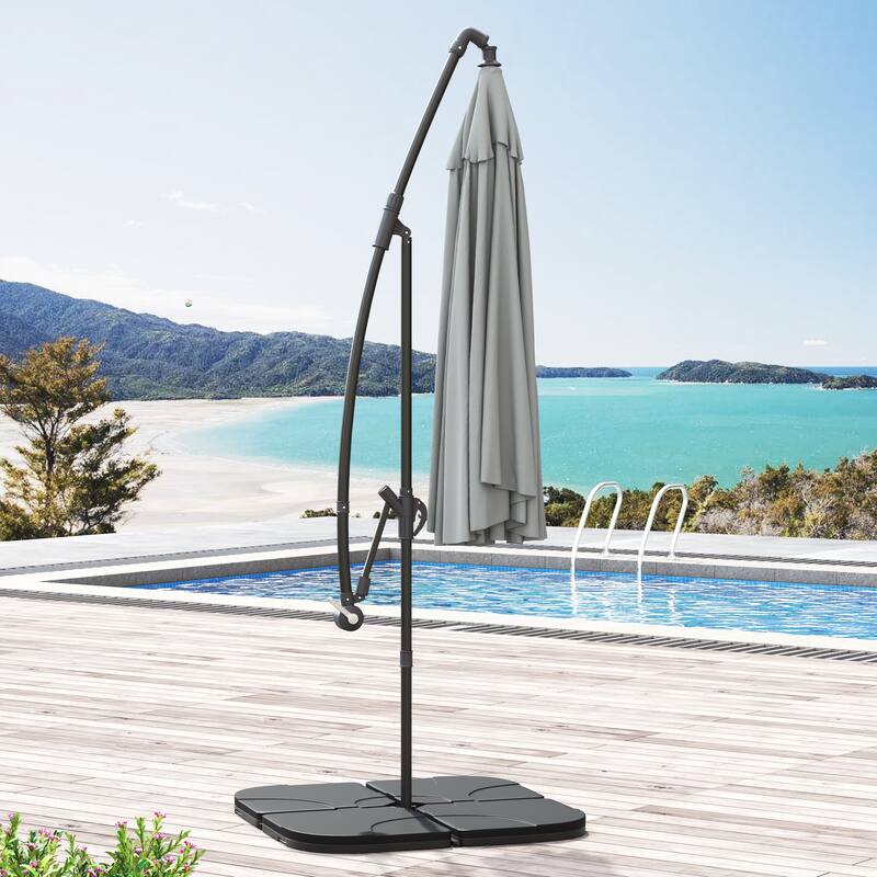 Corvus Vera 10-foot Offset Cantilever Hanging Canopy Patio Umbrella