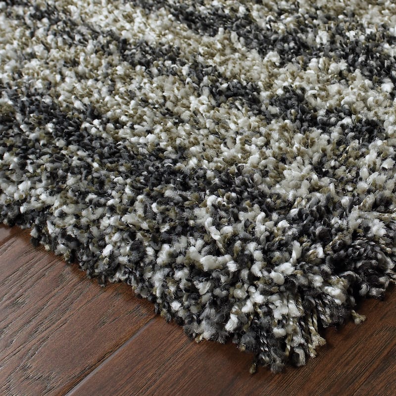 Style Haven Mendoza Shadow Stripes Shag Rug