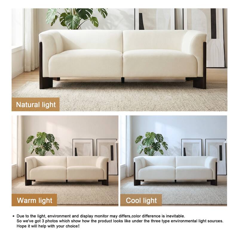 81 inch Wide Nordic Oversized Loveseat Sofa Set of 2