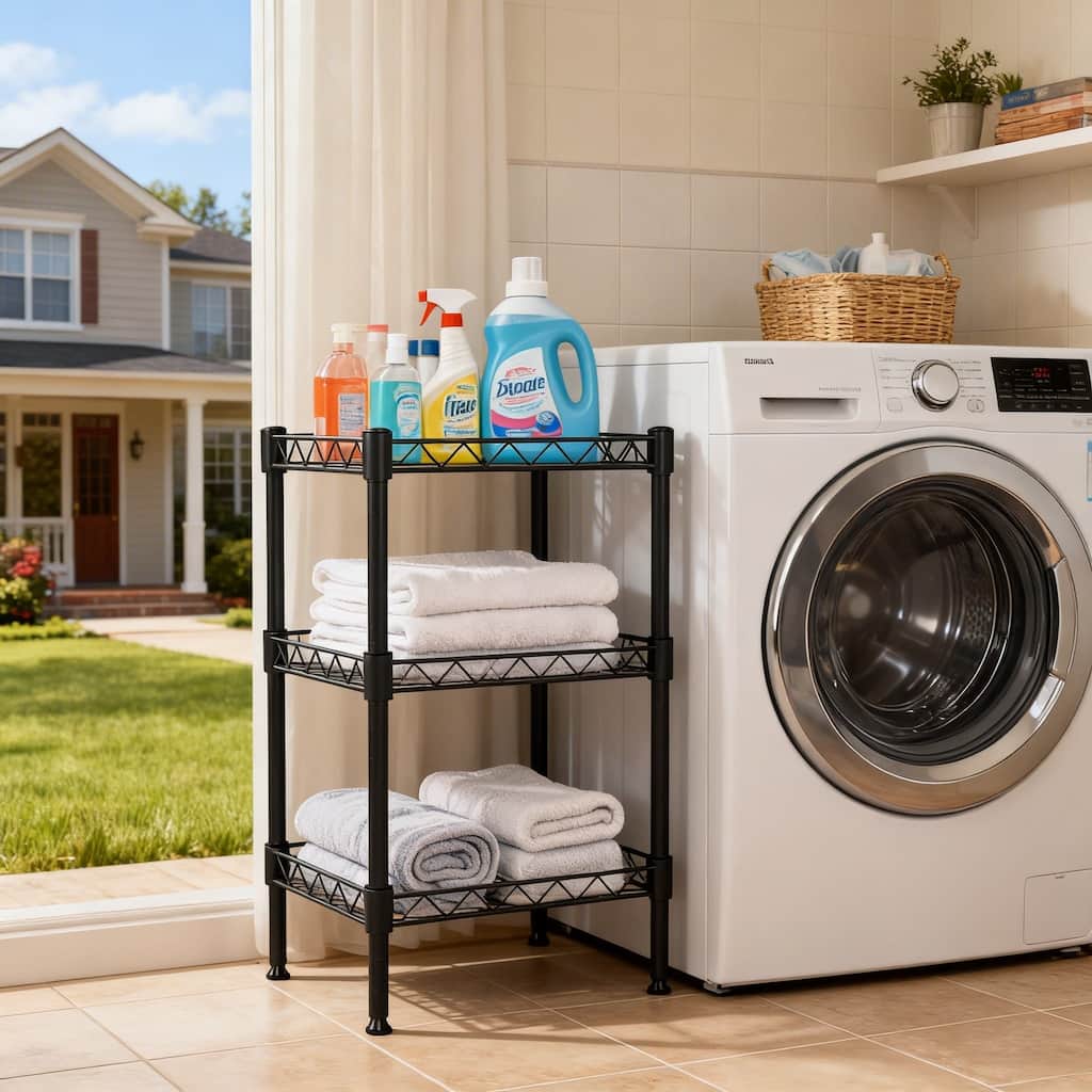 5 Tier Wire Shelving Unit Multi purpose metal storage rack 1750 lbs Capacity Steel Storage Shelves Adjustable Shelf with Wheels