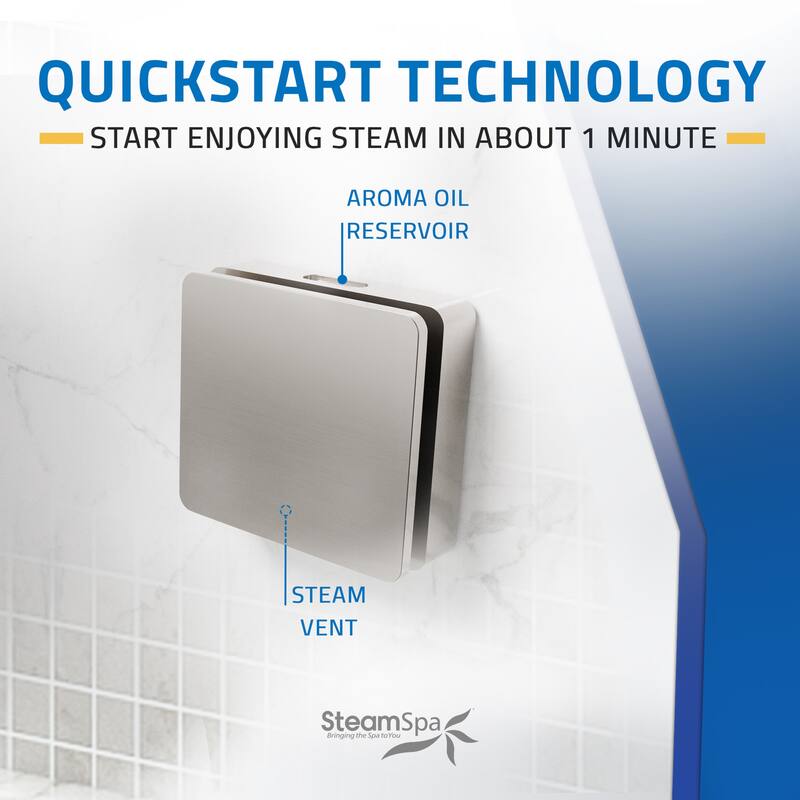 Oasis Series 12000-Watts Steam Generator with Continuous Steam Plus Easy Touch Pad and Auto Drain