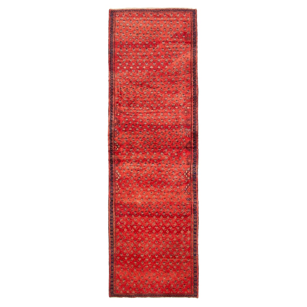 ECARPETGALLERY Hand-knotted Andelz Red Wool Rug - 2'9 x 9'3