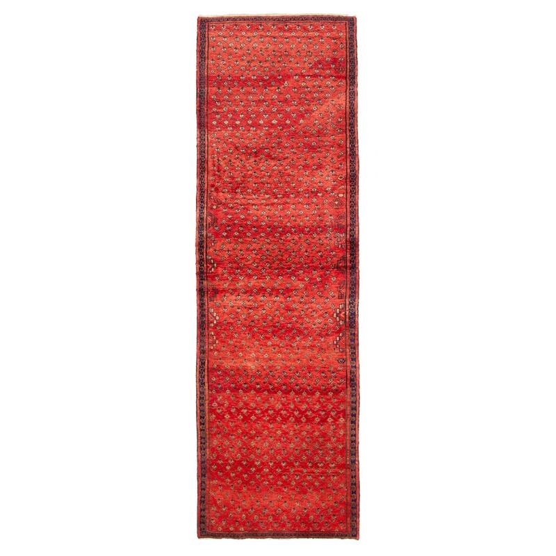 ECARPETGALLERY Hand-knotted Andelz Red Wool Rug - 2'9 x 9'3