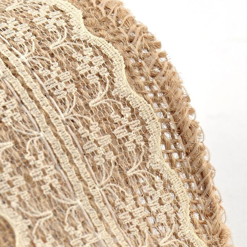 Burlap Hessian Crafting Lace Ribbon Roll Trim Edge 2M for Wedding