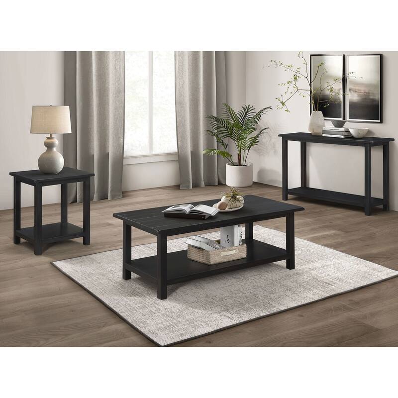 Castleton Wood Coffee Table with Shelf