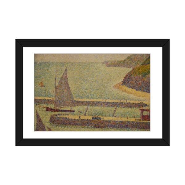 slide 2 of 20, iCanvas "Port En Bressin" by Georges Seurat Black - 24x32x1