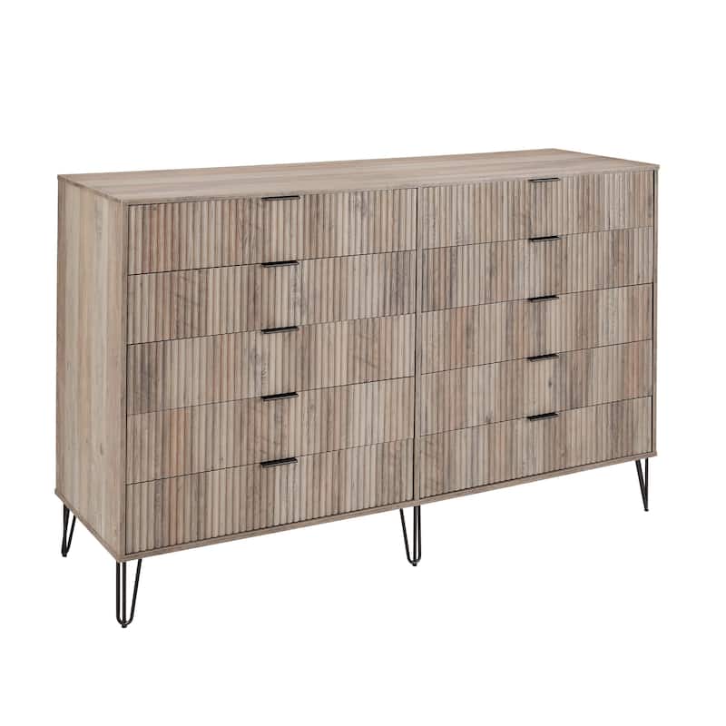 Manhattan Comfort 3-Piece Dumbo Modern Multi Dresser Nighstand Set