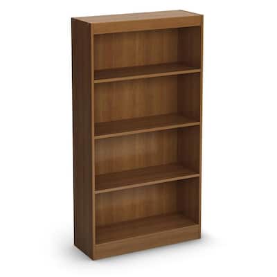 Modern Eco Friendly 4 Shelf Bookcase with Adjustable Shelves for Living Room Bedroom Office - 11.5"D x 28"W x 56"H