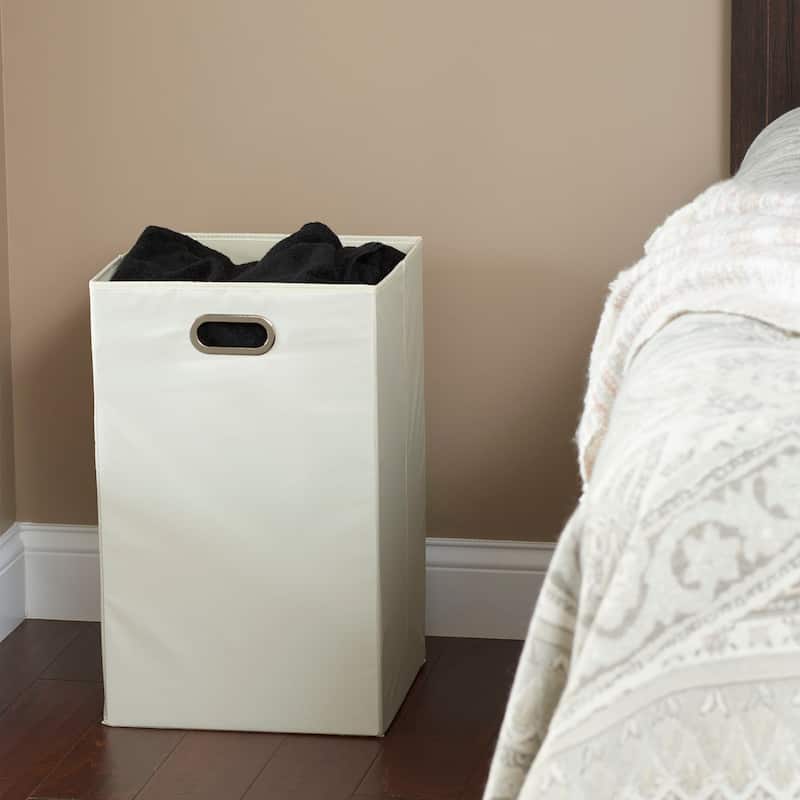 Household Essentials Folding Laundry Hamper - 14.0"L x 14.0"W x 28.0"H