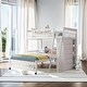 preview thumbnail 1 of 42, Wooden Twin Over Full Bunk Bed With 6 Drawers And Shelves, White White