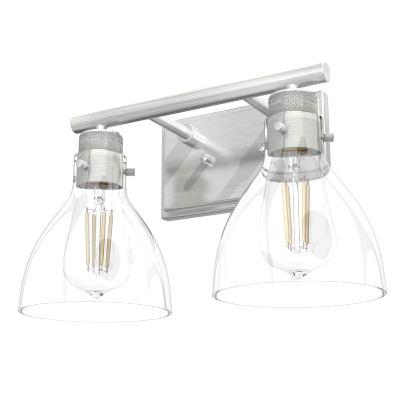 Hunter Van Nuys Bathroom Vanity Wall Light - Bathroom, Laundry - Transitional, Vintage, Farmhouse - Damp Rated!