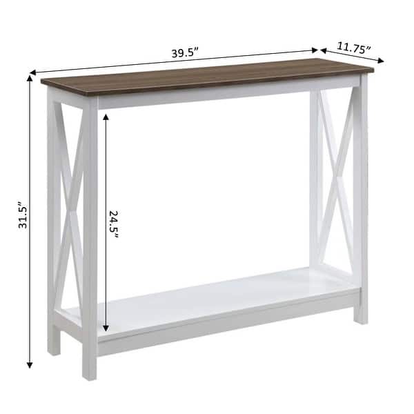 dimension image slide 8 of 16, Convenience Concepts Oxford Console Table with Shelf