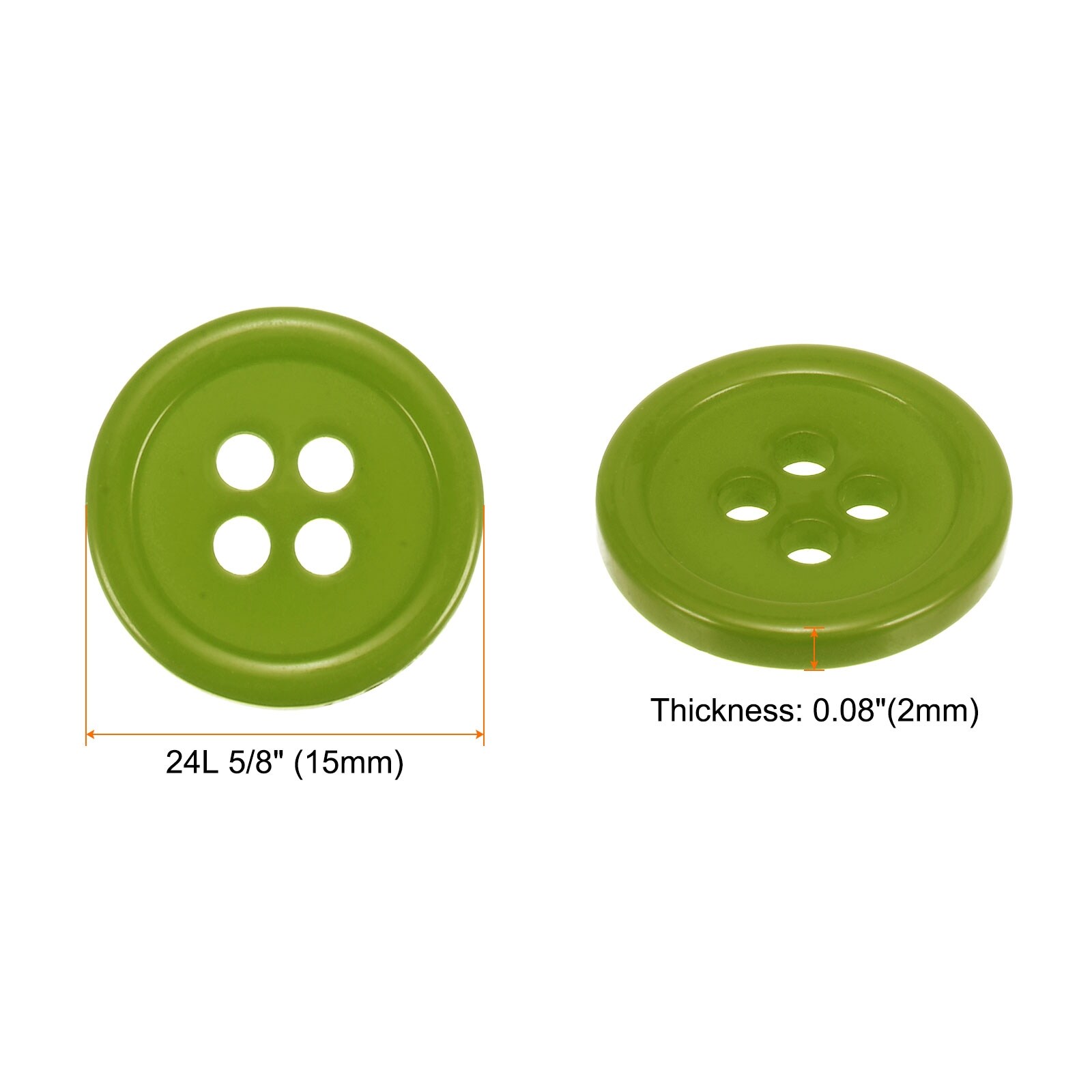 Sewing Buttons Resin Round Flat 4-Hole Craft Buttons for Sewing Clothing and DIY